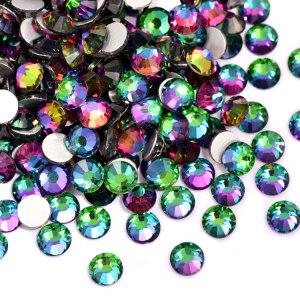 Green Volcano SS3-SS30 High quality non hot fix flatback glass rhinestone nail decoration crystal ab flat back rhinestones