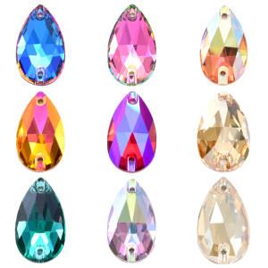 K9 quality flat back teardrop sewing on crystal rhinestone