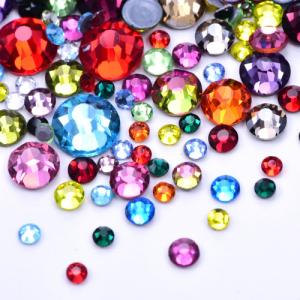 Wholesale Mix Size Mix Color 2028 Same Cut Hot Fix Crystal Stones For Dress Decoration