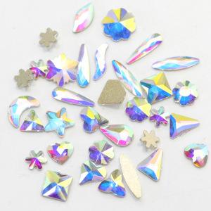 Wholesale K9 flat back nail art stone crystal ab nail gemstones