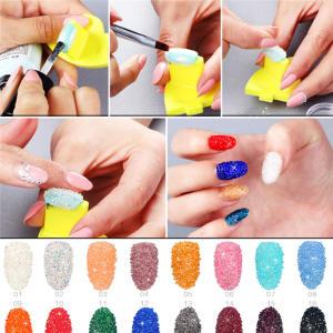 Wholesale glass tiny pixie dusts flat back non hot fix nail rhinestone