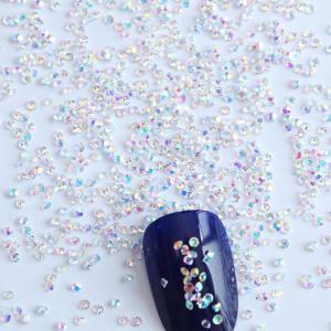 Hot selling 1440pcs per point back crystal ab pixie dusts for nail art 