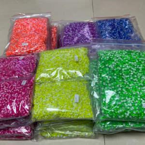 Mixed Neon Color SS6 to SS30 Flat Back Strass Non Hot Fix Glass Crystal Stone