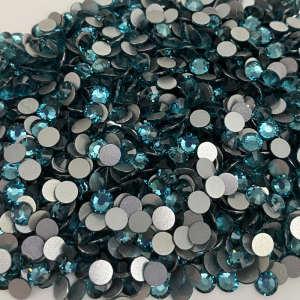 Indicolite SS10-SS30 High Quality Glass Rhinestones Flat back non hotfix Nail Rhinestones Bulk For Tumbler Cups Sublimation mugs