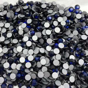 Dark Indigo SS10-SS30 Non Hotfix Rhinestone Crystal AB Glitter Rhinestones Silver Base FlatBack Strass For Nail Art