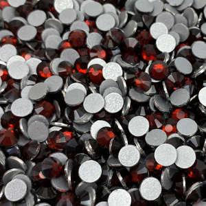 Garnet SS10-SS30 Non Hotfix Flatback Crystals Rhinestones Glass Strass Beads