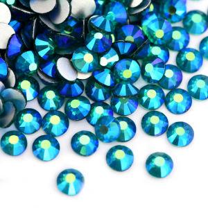 Blue zircon AB SS3-SS30 Flat Back Glass Non hot fix Rhinestones Bulk for Top Decoration Accessories Dress