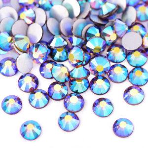 Boutique Blue SS3-SS30 non hot fix flatback glass rhinestone nail decoration crystal