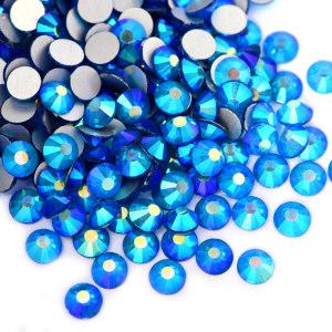 Capri Blue AB SS3-SS30  Non Hotfix Strass Clear Nail Art Crystal Stones Flatback Glass Crystal Rhinestones