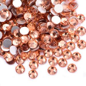 Champagne SS3-SS30  High Quality Stone Glass Non Hot Fix Flatback Nail Art  Crystal Rhinestone