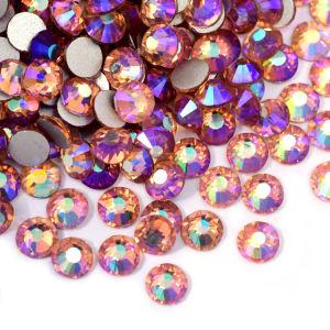 Champagne AB SS3-SS30 High Quality  non hot fix flatback glass rhinestone nail decoration crystal ab flat back rhinestones