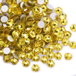 Citrine SS3-SS30  Crystal AB Strass Flatback Nail Crystal Stone Glass Rhinestone For DIY Crafts