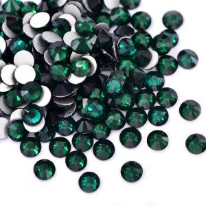 Emerald SS3-SS30 flatback crystal non hotfix rhinestones for jewelry decoration