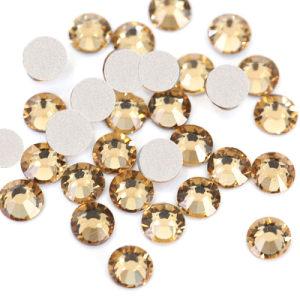 Lt.col.topaz SS3-SS30 non hot fix flatback glass rhinestone nail decoration crystal flat back rhinestones