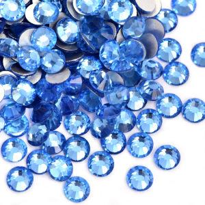 Lt sapphire SS3-SS30 Glass Non Hot Fix Nail Art Rhinestone