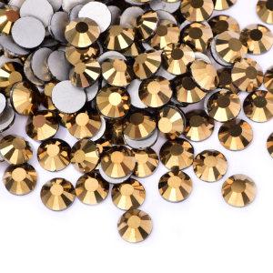 Mine Gold SS3-SS30 Wholesale High Quality Stone Glass Non Hot Fix Flatback Nail Art Crystal Rhinestone