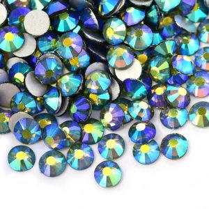 Olive AB SS3-SS30 Crystal Non Hotfix Bulk Glass Rhinestones Flat Back High Quality