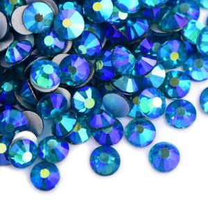 Peocock blue AB SS3-SS30 Flat Back Glass Rhinestones Bulk Wholesale 2028 Non Hotfix Crystal Rhinestones