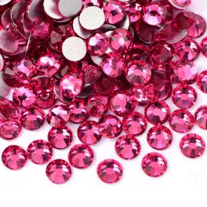 Rose SS3-SS30 Foil back rhinestone flatback crystal stone for dresses glass crystal non hotfix flat back rhinestone