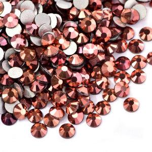 Rose gold SS3-SS30 Flat Back Glass Rhinestones Non Hotfix Rhinestones Nail Crystal In Stock