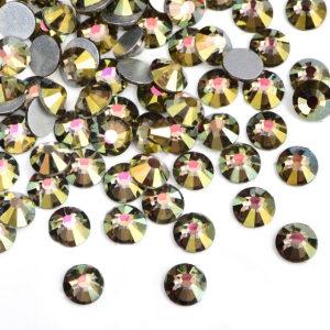 Shiny brown SS3-SS30 Non Hotfix Rhinestone Crystal  Flat Back NailArt Rhinestones Premium Quality Strass Nail Glitters Garment Stone