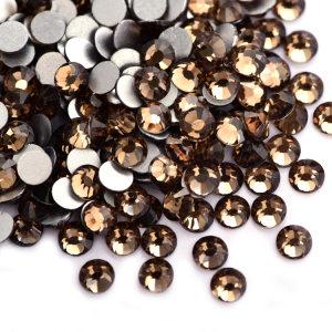 Smoked topaz SS3-SS30 Hot sale Diamond Crystals Stones Non Hotfix Flat Back Glass Rhinestones For Decoration