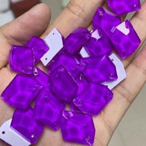 Wholesale Neon Colors Glass Sew on Stones All Size Flatback Crystal AB Colors Sewing Rhinestones for Dress Decoration