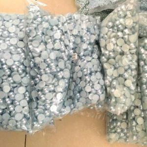 Factory Wholesale Price White ABS Plastic Pearls Half Round Pearls Flatback Beads Loose Imitation Pearl