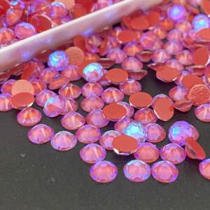 8+8 Round Crystal Stone MI Color Glass Rhinestone Flat Back Non Hotfix Rhinestone for Nail Art Garment Making