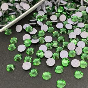 Shaka Crystal Green Turmaline Loose Rhinestones Hotfix Crystal Rhinestones Hot Fix Stones