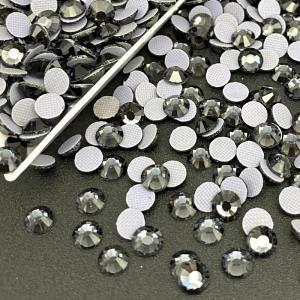 Wholesale Graphite Heat Transfer Iron On Crystal Strass Stones Flat Back Hotfix Glass Rhinestones For Wedding Dress