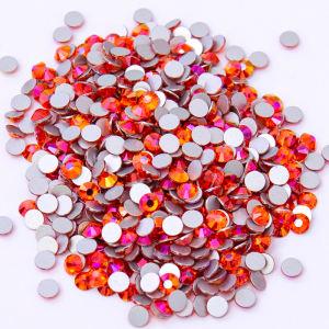 2024 New Color Sparkly Orange Light Non Hot Fix Nail Art Glass Crystal Rhinestone For Dance Wear