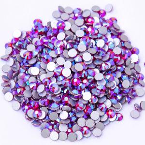 2024 New Color Sparkly Medium Siam AB Non Hotfix Nail Art Glass Crystal Rhinestone For Stage Bikini