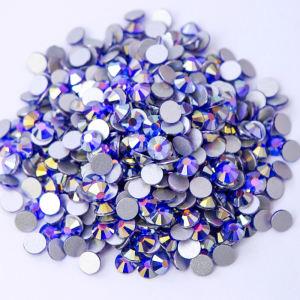 2024 New Color Sparkly Magic Blue Non Hotfix Nail Art Glass Crystal Rhinestone For Bikini Competitor