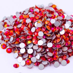 2024 New Color Sparkly Magent Light Flatback Non Hotfix Nail Art Glass Crystal Rhinestone For Bikini Athlete