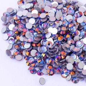 2024 New Color Sparkly Lt.sapphire Light Flatback Non Hotfix Nail Art Glass Crystal Rhinestone For Bling Bikini