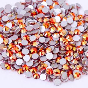 2024 New Color Sparkly Fire Phoenix Flatback Non Hotfix Nail Art Glass Crystal Rhinestone For Twirling Costume