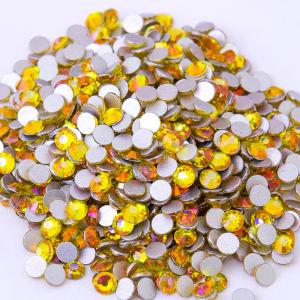 2024 New Color Citrine Light Flatback Non Hotfix Nail Art Glitter Crystal Rhinestone For Dance Project