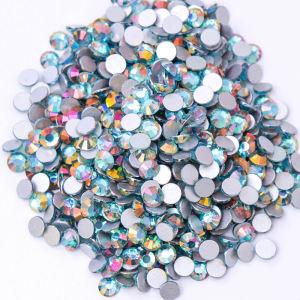 2024 New Color Aqua Light Flatback Non Hotfix Nail Art Glitter Crystal Rhinestone Carnivalin Bermuda