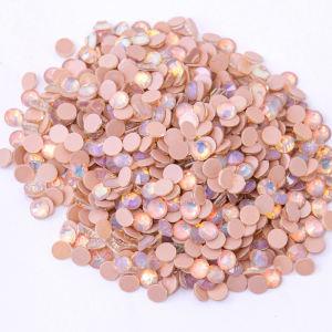 2024 New Color Dk.Champagne Mocha Opal Flatback Non Hotfix Nail Art Glitter Cristal Rhinestone For Crystal Bikini