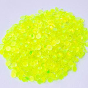 New Color Neon Citrine Opal Glass Flat back Non Hotfix Crystals Rhinestones For Costume Design