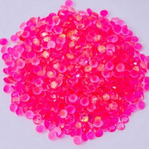 New Color Neon Rose Opal Glass Flat back Non Hotfix Crystals Rhinestones For Dance Show