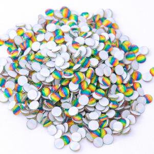 New Color Rainbow Candy Glass Flat back Non Hotfix Crystals Rhinestones For DIY