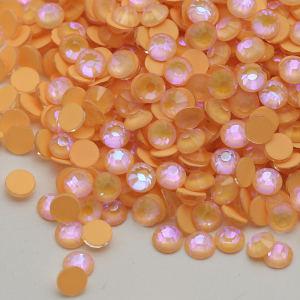 2024 New Color Orange Coral Luminous Non Hot Fix Neon Rhinestones Crystal Stones Flatback Rhinestone For Decorations