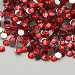 2024 New Color Luster Red Round Crystal Stone AB Color Glass Rhinestone Flat Back Non Hotfix Rhinestone for Nail Art Garment Making