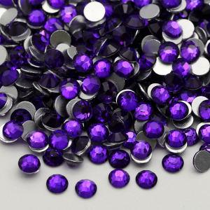 2024 New Color Pure Purple SS3-SS30 Crystal Stones Non Hotfix Strass Purple Series Flatback Glass Rhinestones For Craft