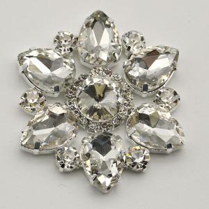 High Quality Fashion Flower Brooch Crystal Rhinestones Brooch Appliques