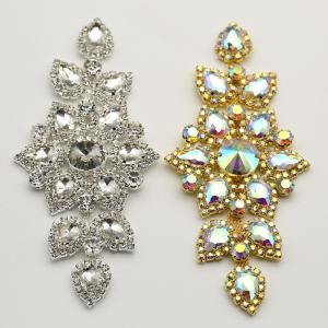 Hot Sale Fashion Flower Crystal Brooch Crystal Rhinestones Brooch Appliques For Carnival Party