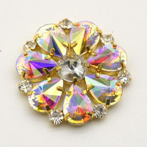 High Quality Fashion Flower Brooch Women Vintage Crystal Brooch Jewelry