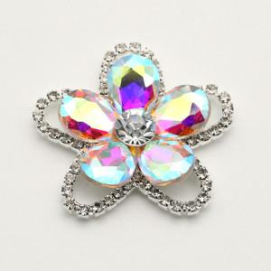 Crystal AB Glass Crystal Brooch Crystal Rhinestones Brooch Appliques For Carnival Apparel